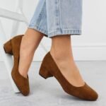 Sergio Leone PB291 camel suede block heel pumps - Image 5