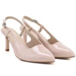 Sergio Leone SK157 Pink Patent Leather Slingback Pumps - Image 3