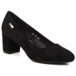 Sergio Leone W SK314D Suede Heeled Pumps Black - Image 4