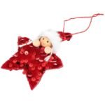 SET OF 3 PENDANTS STAR DOLLS RED SEQUINS - Image 4