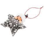SET OF 3 PENDANTS STAR DOLLS SILVER SEQUINS - Image 4