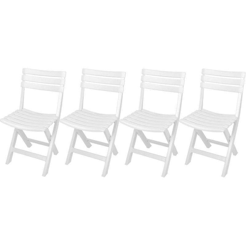 lupin-wear-ca-set-of-4-komodo-plastic-folding-catering-chairs-white-1919802 SET OF 4 KOMODO PLASTIC FOLDING CATERING CHAIRS WHITE - Image 1