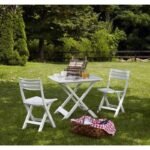 SET OF 4 KOMODO PLASTIC FOLDING CATERING CHAIRS WHITE - Image 3