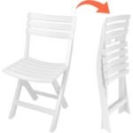 SET OF 4 KOMODO PLASTIC FOLDING CATERING CHAIRS WHITE - Image 5