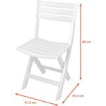 SET OF 4 KOMODO PLASTIC FOLDING CATERING CHAIRS WHITE - Image 7