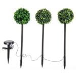 SET OF SOLAR LAMPS 3 BOXWOOD BALLS 27 LED - Image 2