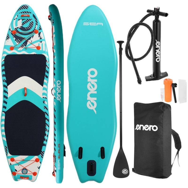 lupin-wear-ca-set-sup-board-140kg-inflatable-enero-320x91x15cm-sea-1839575 SET - SUP BOARD 140KG INFLATABLE ENERO 320x91x15CM SEA - Image 1
