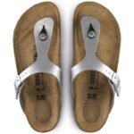 Silver Birkenstock Gizeh Birko-Flor narrow womens flip-flops (0043853) - Image 6