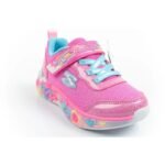 Skechers S Lights LED Childrens Sports Shoes for Girls with Velcro - Image 2