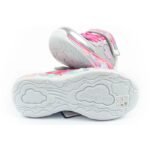 Skechers S Lights LED Childrens Velcro Shoes for Girls Gray - Image 8