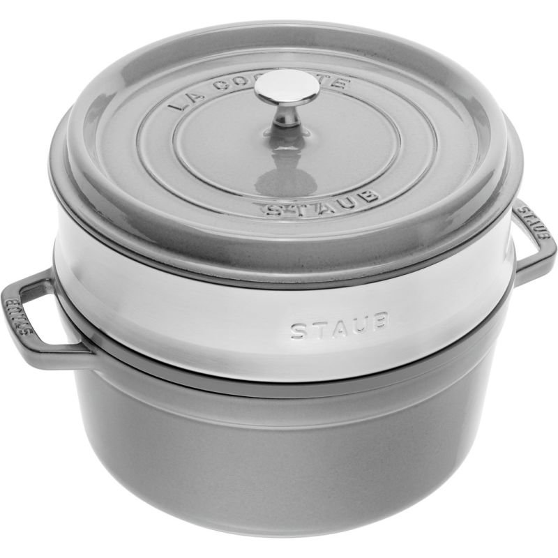 lupin-wear-ca-staub-la-cocotte-40508-819-0-round-cast-iron-pot-with-insert-3-8-ltr-graphite-2351031 STAUB La Cocotte 40508-819-0 Round Cast Iron Pot with Insert - 3.8 Ltr. Graphite - Image 1