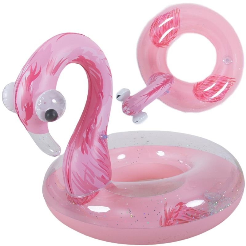 lupin-wear-ca-swimming-ring-76x76cm-flamingo-glitter-35660-2468428 SWIMMING RING 76x76CM FLAMINGO GLITTER 35660 - Image 1