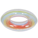 SWIMMING RING 90CM RAINBOW GLITTER ORANGE 35644 - Image 2