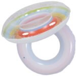 SWIMMING RING 90CM RAINBOW GLITTER ORANGE 35644 - Image 3