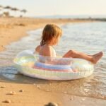 SWIMMING RING 90CM RAINBOW GLITTER ORANGE 35644 - Image 5