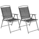 SYDNEY FOLDING GARDEN CHAIRS 55X68X91CM SET OF 2 - Image 4