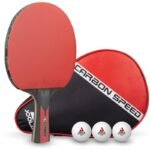 TABLE TENNIS RACKET 3 BALLS COVER JOOLA CARBON SPEED - Image 8