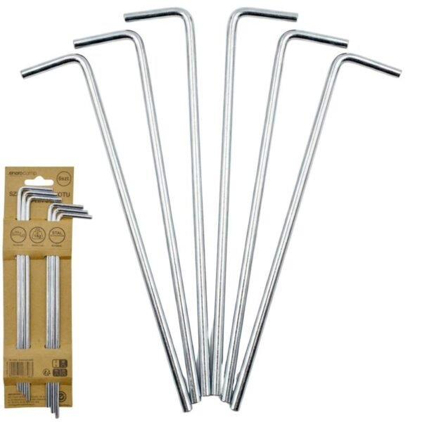 TENT PEGS 18CM SET 6 PCS METAL ENERO CAMP