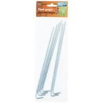 TENT PEGS 23 CM SET OF 6 METAL CAMP ACTIVE - Image 2