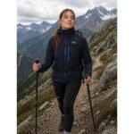 The North Face womens windbreaker outdoor trekking jacket light navy blue - Image 4