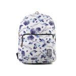 THE SOCIETY PACK XCLASSIC BACKPACK 181CPR702-72 OFF WHITE BLUE FLOWER ALLOVER - Image 2