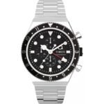 TIMEX Q Timex 3-Time Zone Chronograph TW2V69800 Mens Watch + BOX