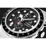 TIMEX Q Timex 3-Time Zone Chronograph TW2V69800 Mens Watch + BOX - Image 4