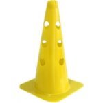 Traffic cone with holes 37.5 cm yellow