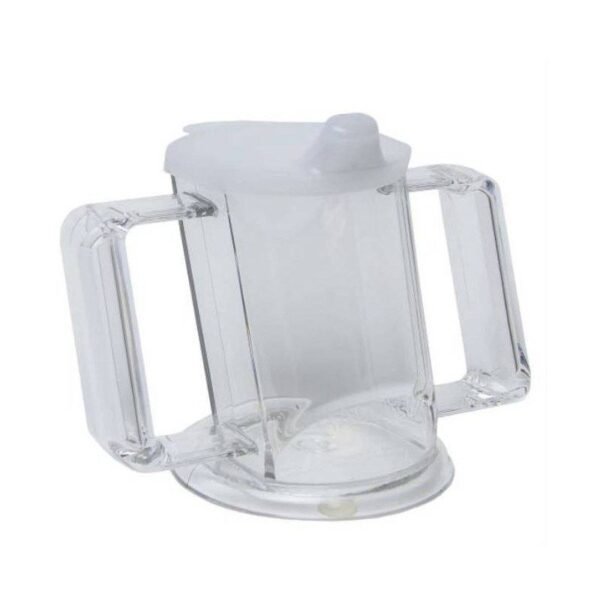 Transparent mug for the disabled
