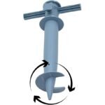 UMBRELLA BASE 30x17x6CM BLUE - Image 3