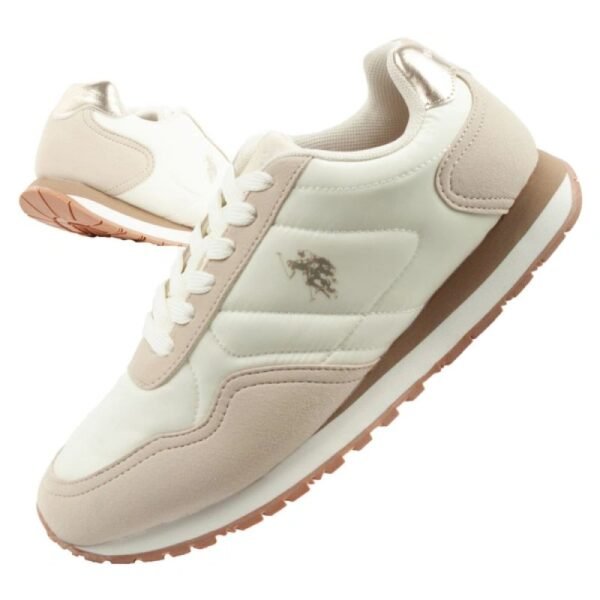 US Polo Assn sports shoes sneakers womens fashionable comfortable ecru