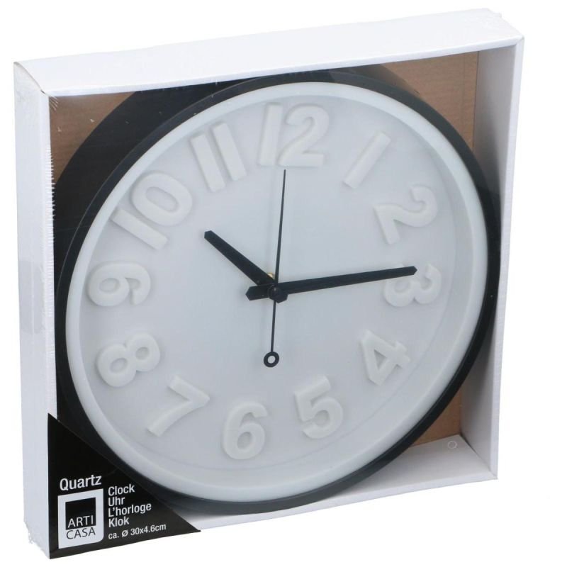 lupin-wear-ca-wall-clock-29-5x4-6cm-articasa-black-1844669 WALL CLOCK 29.5X4.6CM ARTICASA BLACK - Image 1
