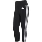 Womens adidas 3/4 Optime Essentials Workout 3-Stripes Leggings Black KE6062 - Image 2