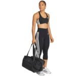 Womens adidas 3/4 Optime Essentials Workout 3-Stripes Leggings Black KE6062 - Image 6