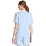 Womens adidas Essentials 3-Stripes Cotton T-shirt, light blue KB7119 - Image 3
