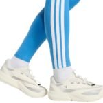 Womens adidas Essentials 3-Stripes Leggings Blue KC5179 - Image 5