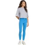 Womens adidas Essentials 3-Stripes Leggings Blue KC5179 - Image 6