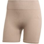 Womens adidas Workout Essentials 4 inch beige shorts JX3926 - Image 2