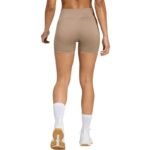 Womens adidas Workout Essentials 4 inch beige shorts JX3926 - Image 3