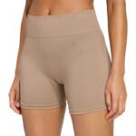 Womens adidas Workout Essentials 4 inch beige shorts JX3926 - Image 4