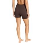 Womens adidas Workout Essentials Knit 4 Inch Leggings Brown KE5841 - Image 3