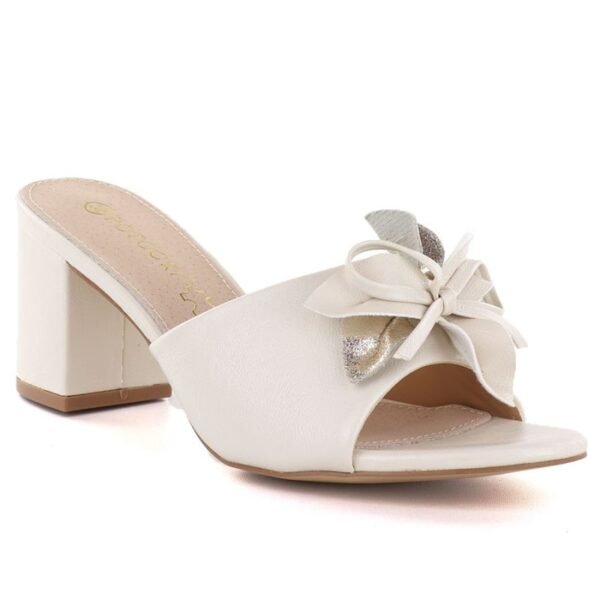 Womens beige flower-patterned flip-flops Potocki LE20336