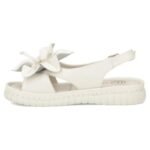 Womens beige leather wedge sandals Filippo DS6965 - Image 3