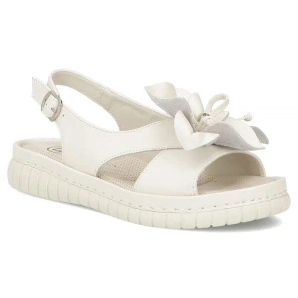 Womens beige leather wedge sandals Filippo DS6965