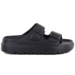 Womens black Big Star TT274A051 pool flip-flops with buckles - Image 3