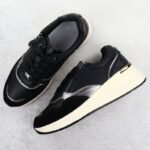 Womens black leather metallic shoes Filippo DP7105/25 - Image 4