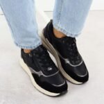Womens black leather metallic shoes Filippo DP7105/25 - Image 7