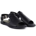 Womens black leather sandals Cambell 19391 - Image 4