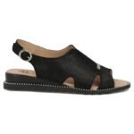 Womens black leather sandals Filippo DS4470 - Image 2
