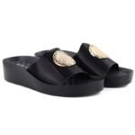 Womens black platform flip-flops Potocki 43326 - Image 3
